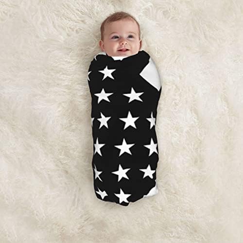 ผ้าห่มเด็กอเมริกันธงสีดำที่ได้รับผ้าห่มสำหรับเด็กทารกแรกเกิดห่อหุ้มห่อหุ้มห่อหุ้ม