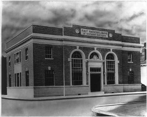รูปถ่าย HistoricalFindings: ธนาคารแห่งชาติแห่งแรกของรัฐแมรี่แลนด์, วอชิงตัน, DC?, 1909-1932, มุมมองภายนอก