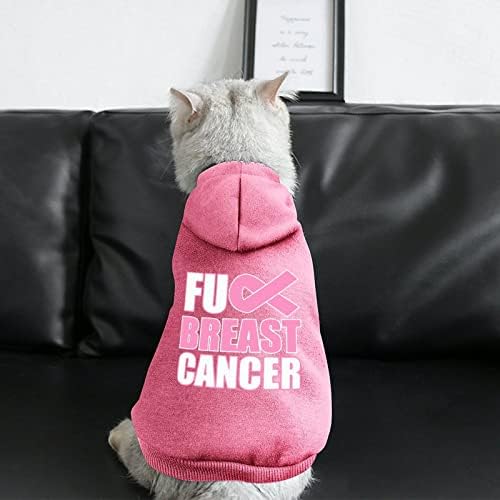 Fuck มะเร็งเต้านมหนึ่งชิ้นชุดสุนัขชุดสัตว์เลี้ยงเสื้อผ้าพร้อมหมวกอุปกรณ์สัตว์เลี้ยงสำหรับลูกสุนัขและแมว XL