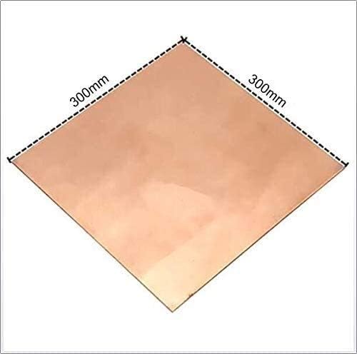 NIANXINN แผ่นโลหะทองแดงบริสุทธิ์แผ่นกระดาษฟอยล์ 2.5 มม. 300 x 300 มม. แผ่นโลหะทองแดงตัด 300 มม. x 300 มม. x 3