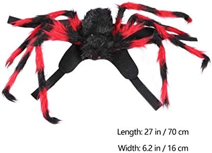 Lifkome Halloween Spider Pet Pet Backpack เครื่องแต่งกาย Halloween Giant Spider Decorations สมจริงแมงมุมแมงมุมแมงมุมฮัลโลวีนแมงมุมพร้อมสายรัดสำหรับปาร์ตี้ฮัลโลวีน