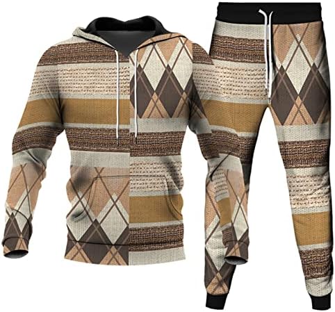 Sinzelimin tracksuit สำหรับกางเกงขายาวของผู้ชายชุดกีฬาสูทแฟชั่นพิมพ์คู่เสื้อสเวตเตอร์ Slevee Long Slevee และชุดลำลองชุดลำลอง