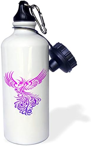 3drose เพิ่มขึ้นจาก Ashes Artistic Artistic Phoenix Lilac Pink Ombre On - ขวดน้ำ