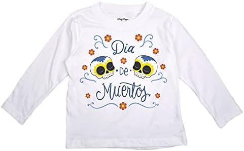 Baby Creysi - เสื้อยืดแขนยาว - คุณภาพและความรัก - Día de los Muertos Collection สีขาว