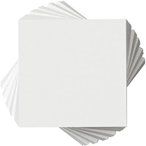 Reskid White Cardstock กระดาษหนา - 12x12in ที่ว่างเปล่าหนักน้ำหนัก 110 ปอนด์การ์ดสต็อก - 100 แพ็ค