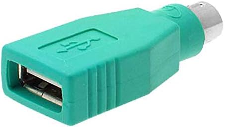ใหม่ LON0167 USB เป็นอะแดปเตอร์ตัวเชื่อมต่อการแปลงเมาส์ PS / 2-สีเขียว (อะแดปเตอร์Für USB-ZU-PS / 2-Mausumwandlungsstecker-Grün