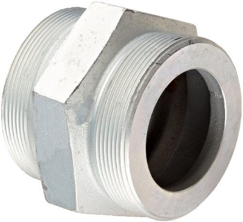 Dixon Valve DB38 Plated Iron Boss Fitting, Double Spud, 3 x 3 Male