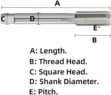Aceteel Metric Thread Tap M43 x 2.5, เครื่อง HSS แตะมือขวา M43x2.5 มม.