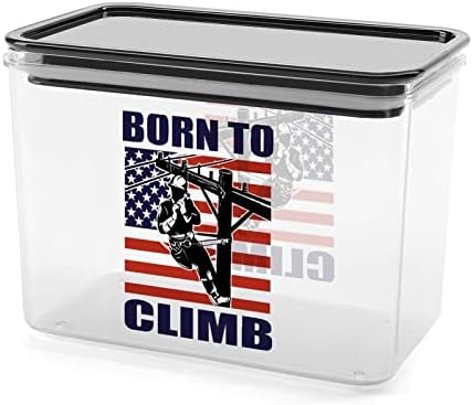 บรรทัดที่มีธงอเมริกันภาชนะเก็บกล่องพลาสติกใสที่มีฝาปิดถังขยะนำมาใช้ใหม่สำหรับห้องค
